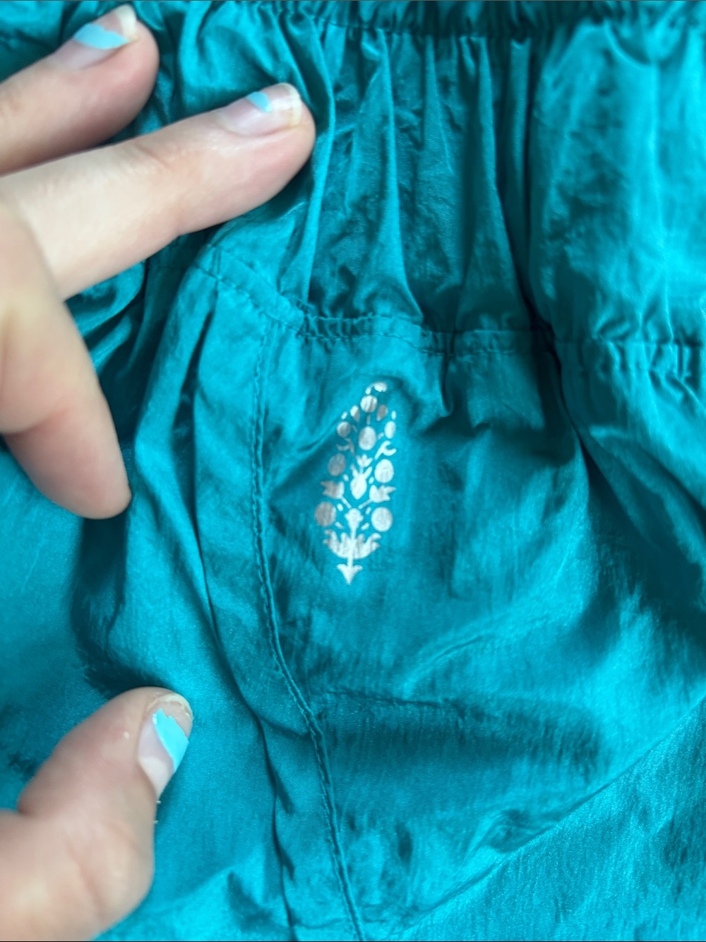 Free People Movement Sea Green Shorts - Picture 3 of 4